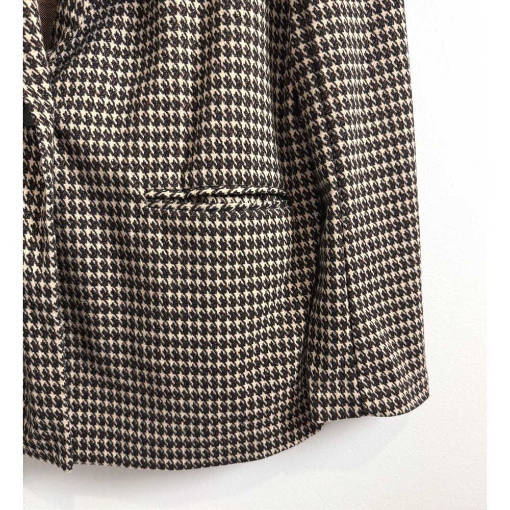 Sanctuary Womens Brown Houndstooth Oversized Knit Blazer Jacket S Academia - Picture 5 of 7